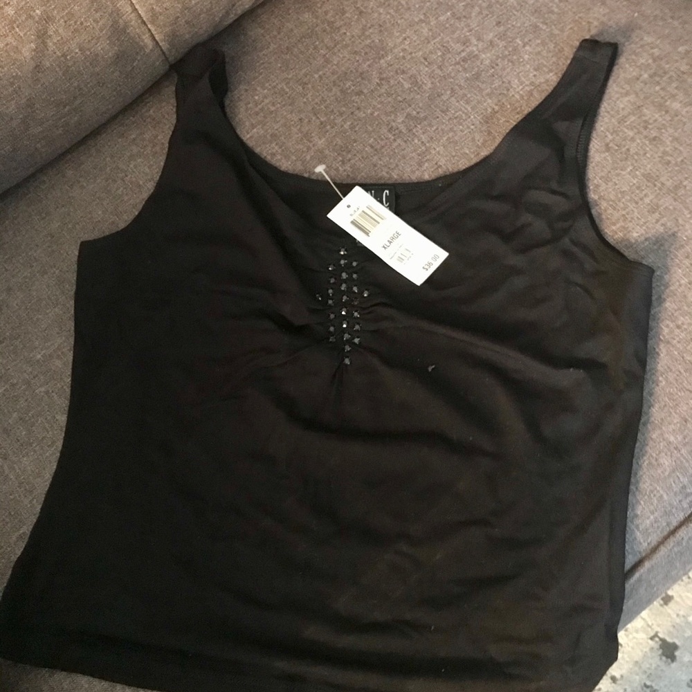 Tank top with sequins detail